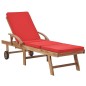 vidaXL Sonnenliegen mit Auflagen 2 Stk. Massivholz Teak Rot vidaXL Sonnenliegen mit Auflagen 2 Stk. Massivholz Teak Rot