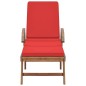 vidaXL Sonnenliegen mit Auflagen 2 Stk. Massivholz Teak Rot vidaXL Sonnenliegen mit Auflagen 2 Stk. Massivholz Teak Rot