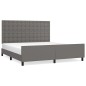 vidaXL Bettgestell mit Kopfteil Grau 160x200 cm Kunstleder vidaXL Bettgestell mit Kopfteil Grau 160x200 cm Kunstleder