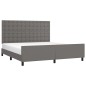 vidaXL Bettgestell mit Kopfteil Grau 160x200 cm Kunstleder vidaXL Bettgestell mit Kopfteil Grau 160x200 cm Kunstleder