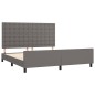 vidaXL Bettgestell mit Kopfteil Grau 160x200 cm Kunstleder vidaXL Bettgestell mit Kopfteil Grau 160x200 cm Kunstleder