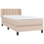 vidaXL Boxspringbett mit Matratze Cappuccino-Braun 80x200cm Kunstleder vidaXL Boxspringbett mit Matratze Cappuccino-Braun 80x200cm Kunstleder