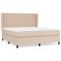 vidaXL Boxspringbett Matratze Cappuccino-Braun 180x200 cm Kunstleder vidaXL Boxspringbett Matratze Cappuccino-Braun 180x200 cm Kunstleder