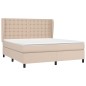 vidaXL Boxspringbett Matratze Cappuccino-Braun 180x200 cm Kunstleder vidaXL Boxspringbett Matratze Cappuccino-Braun 180x200 cm Kunstleder