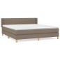 vidaXL Boxspringbett mit Matratze Taupe 160x200 cm Stoff vidaXL Boxspringbett mit Matratze Taupe 160x200 cm Stoff