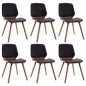 vidaXL Esszimmerstühle 6 Stk. Schwarz Kunstleder vidaXL Esszimmerstühle 6 Stk. Schwarz Kunstleder