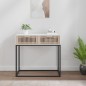 vidaXL Konsolentisch Weiß 80x30x75 cm Holzwerkstoff und Eisen vidaXL Konsolentisch Weiß 80x30x75 cm Holzwerkstoff und Eisen