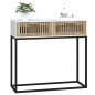 vidaXL Konsolentisch Weiß 80x30x75 cm Holzwerkstoff und Eisen vidaXL Konsolentisch Weiß 80x30x75 cm Holzwerkstoff und Eisen