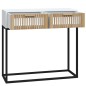 vidaXL Konsolentisch Weiß 80x30x75 cm Holzwerkstoff und Eisen vidaXL Konsolentisch Weiß 80x30x75 cm Holzwerkstoff und Eisen