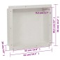 vidaXL Duschnische Mattweiß 41x36x10 cm vidaXL Duschnische Mattweiß 41x36x10 cm