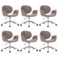 Drehbare Esszimmerstühle 6 Stk. Taupe Stoff Drehbare Esszimmerstühle 6 Stk. Taupe Stoff