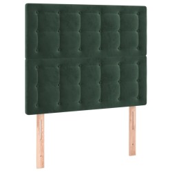 vidaXL Kopfteile 2 Stk. Dunkelgrün 100x5x78/88 cm Samt