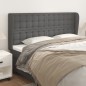 vidaXL Kopfteil mit Ohren Grau 163x23x118/128 cm Kunstleder