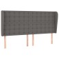 vidaXL Kopfteil mit Ohren Grau 163x23x118/128 cm Kunstleder