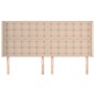 vidaXL Kopfteil mit Ohren Cappuccino-Braun 183x16x118/128cm Kunstleder