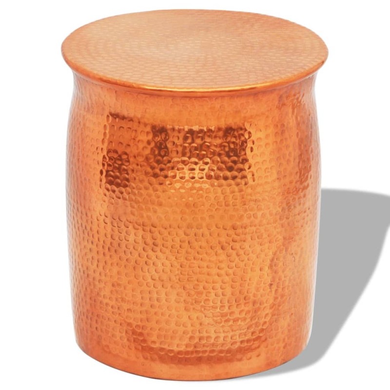 vidaXL Hocker/Beistelltisch aus gehämmertem Aluminium Kupferfarben vidaXL Hocker/Beistelltisch aus gehämmertem Aluminium Kupferfarben