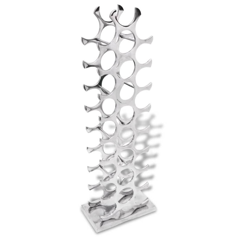 vidaXL Weinregal Aluminium Silber 27 Flaschen vidaXL Weinregal Aluminium Silber 27 Flaschen