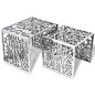 vidaXL Beistelltische 2 Stk. Quadratisch Silbern Aluminium vidaXL Beistelltische 2 Stk. Quadratisch Silbern Aluminium