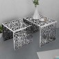 vidaXL Beistelltische 2 Stk. Quadratisch Silbern Aluminium vidaXL Beistelltische 2 Stk. Quadratisch Silbern Aluminium