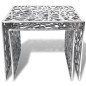 vidaXL Beistelltische 2 Stk. Quadratisch Silbern Aluminium vidaXL Beistelltische 2 Stk. Quadratisch Silbern Aluminium