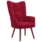 vidaXL Relaxsessel mit Hocker Weinrot Samt vidaXL Relaxsessel mit Hocker Weinrot Samt