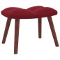 vidaXL Relaxsessel mit Hocker Weinrot Samt vidaXL Relaxsessel mit Hocker Weinrot Samt