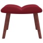 vidaXL Relaxsessel mit Hocker Weinrot Samt vidaXL Relaxsessel mit Hocker Weinrot Samt