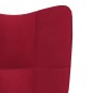 vidaXL Relaxsessel mit Hocker Weinrot Samt vidaXL Relaxsessel mit Hocker Weinrot Samt