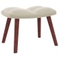 vidaXL Relaxsessel mit Hocker Cremeweiß Samt vidaXL Relaxsessel mit Hocker Cremeweiß Samt