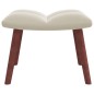 vidaXL Relaxsessel mit Hocker Cremeweiß Samt vidaXL Relaxsessel mit Hocker Cremeweiß Samt