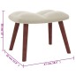 vidaXL Relaxsessel mit Hocker Cremeweiß Samt vidaXL Relaxsessel mit Hocker Cremeweiß Samt