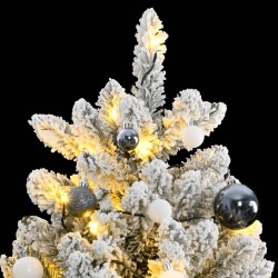 vidaXL Künstlicher Weihnachtsbaum Klappbar 300 LEDs & Kugeln 240 cm
