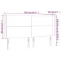 vidaXL LED Kopfteil Creme 163x16x118/128 cm Stoff vidaXL LED Kopfteil Creme 163x16x118/128 cm Stoff