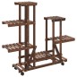 vidaXL Blumenständer mit Rollen 95x25x101 cm Massivholz Tanne vidaXL Blumenständer mit Rollen 95x25x101 cm Massivholz Tanne