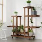 vidaXL Blumenständer mit Rollen 95x25x101 cm Massivholz Tanne vidaXL Blumenständer mit Rollen 95x25x101 cm Massivholz Tanne