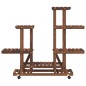 vidaXL Blumenständer mit Rollen 95x25x101 cm Massivholz Tanne vidaXL Blumenständer mit Rollen 95x25x101 cm Massivholz Tanne