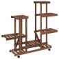 vidaXL Blumenständer mit Rollen 95x25x101 cm Massivholz Tanne vidaXL Blumenständer mit Rollen 95x25x101 cm Massivholz Tanne