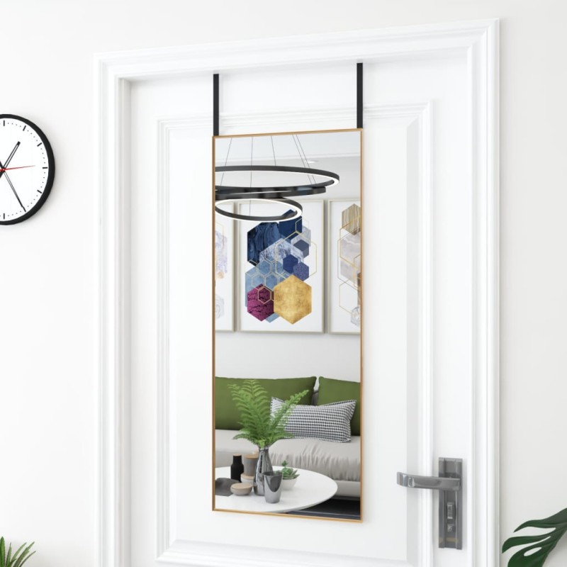 vidaXL Türspiegel Golden 40x100 cm Glas und Aluminium vidaXL Türspiegel Golden 40x100 cm Glas und Aluminium