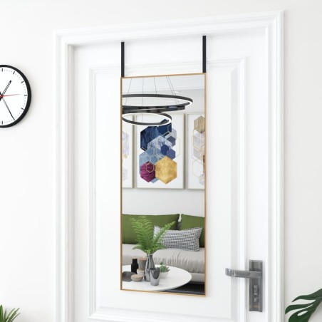 vidaXL Türspiegel Golden 40x100 cm Glas und Aluminium