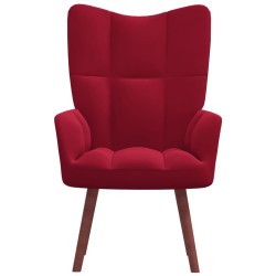 vidaXL Relaxsessel Weinrot Samt