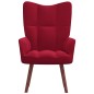 vidaXL Relaxsessel Weinrot Samt vidaXL Relaxsessel Weinrot Samt
