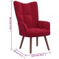 vidaXL Relaxsessel Weinrot Samt vidaXL Relaxsessel Weinrot Samt