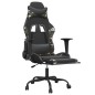 vidaXL Gamingstuhl mit Massage Fußstütze Schwarz Tarnfarben Kunstleder vidaXL Gamingstuhl mit Massage Fußstütze Schwarz Tarnfarben Kunstleder