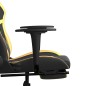 vidaXL Gaming-Stuhl mit Fußstütze Schwarz und Golden Kunstleder vidaXL Gaming-Stuhl mit Fußstütze Schwarz und Golden Kunstleder