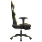 vidaXL Gaming-Stuhl mit Massage & Fußstütze Schwarz Golden Kunstleder vidaXL Gaming-Stuhl mit Massage & Fußstütze Schwarz Golden Kunstleder