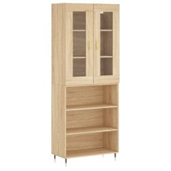 Highboard Sonoma-Eiche 69,5x34x180 cm Holzwerkstoff