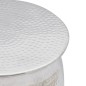 vidaXL Hocker/Beistelltisch aus gehämmertem Aluminium Silbern vidaXL Hocker/Beistelltisch aus gehämmertem Aluminium Silbern