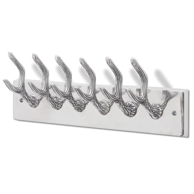 Aluminium Garderobenhaken Hakenleiste Hut-/Krawattenaufhänger Silber Aluminium Garderobenhaken Hakenleiste Hut-/Krawattenaufhänger Silber