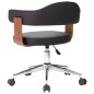 Drehbare Esszimmerstühle 6 Stk. Schwarz Bugholz und Kunstleder Drehbare Esszimmerstühle 6 Stk. Schwarz Bugholz und Kunstleder