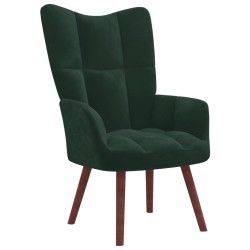 vidaXL Relaxsessel Dunkelgrün Samt